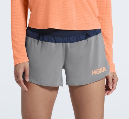 Hoka One One Sg Trail Short - Bermudas Mulher Cinzentas Escuro | PT-3z6GDHM